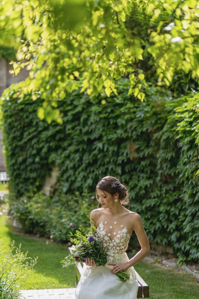 petevelvet_wedding_206 Couple amidst flowers London wedding photographer