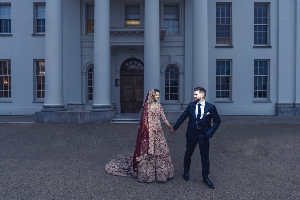 petevelvet_wedding_342 Indian wedding sunset pose London wedding photographer